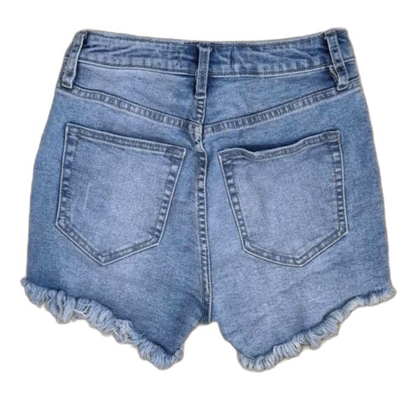 Free People We The Free Shorts 24 Crvy High Rise Button Fly Medium Wash Denim - Picture 2 of 9